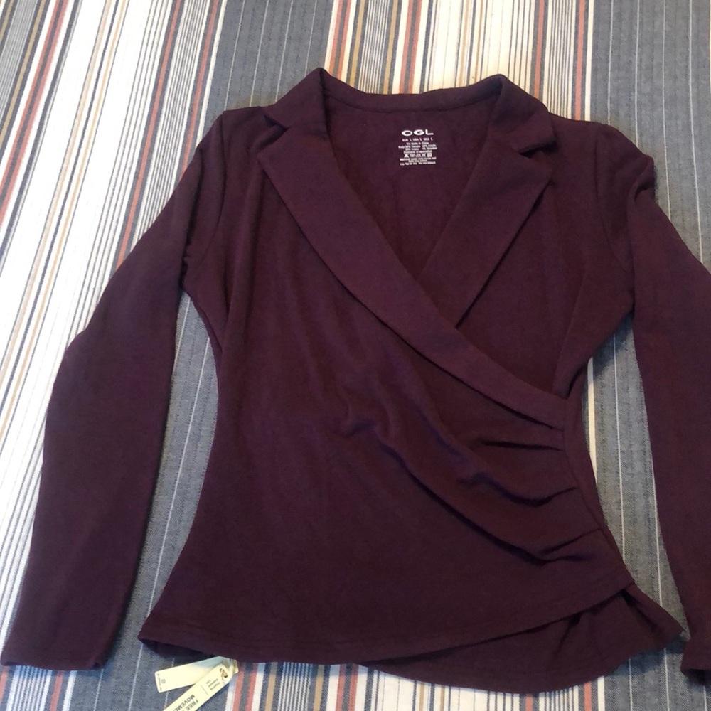 Collard Surplice Top size L